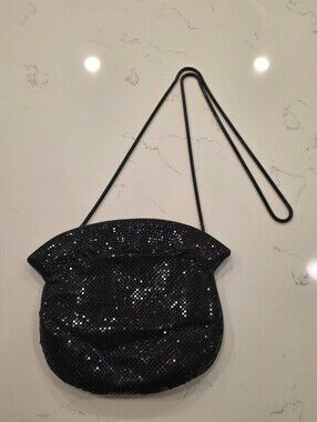 Black Metal Mesh Evening Purse